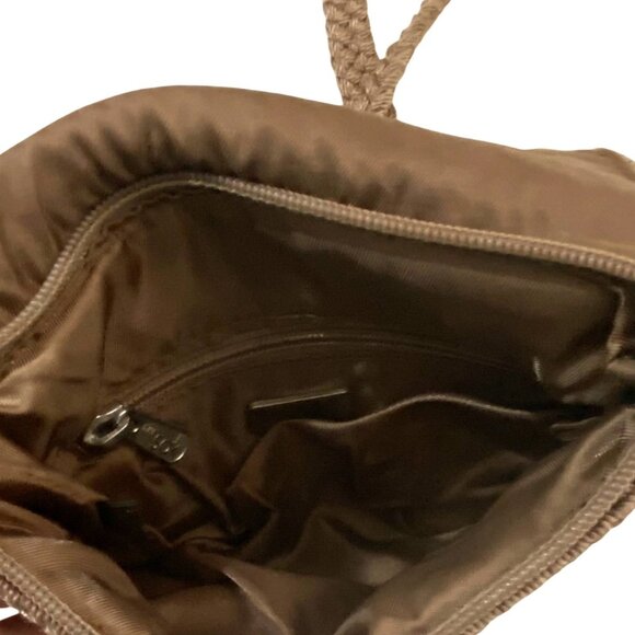 The Sak Small Crossbody Crochet Bag Purse Taupe Brown Fall Color Boho Hippie - Picture 5 of 6